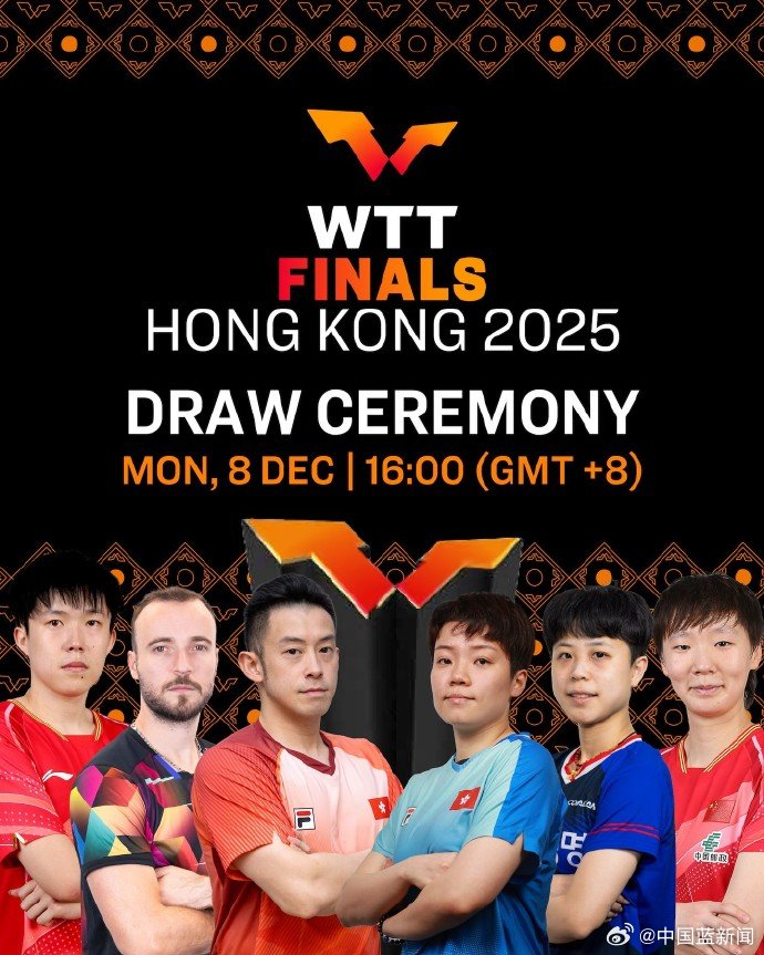 开云网站-WTT香港总决赛12月10日开赛，今日16时抽签